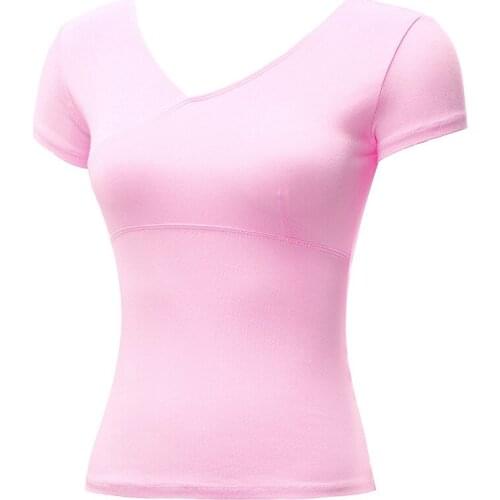 Ballet Top For Women Long Sleeve V-neck Collar Top Practice Yoga Gymnastic Classical Dance Clothes Adult Elegant Slim Dance Wear