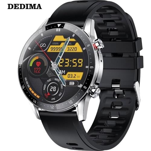 DEDIMA High-end fashion mens smart watch Bluetooth call local music heart rate blood pressure thermometer step health bracelet