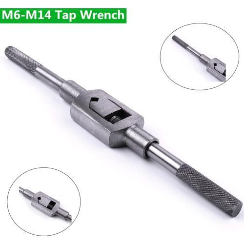 223mm Hand Tap Wrench Holder M6-M14 HSS Tap Hinge Straight Tap Wrench for General Accuracy Requirement Tapping Reamer Tool