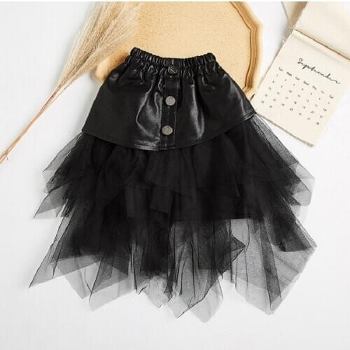 Children Clothing Girls Dress 2021 New Spring And Summer Baby Lace Gauze Skirt Girl Leather Skirts Vestido Dresses For Girls 12Y