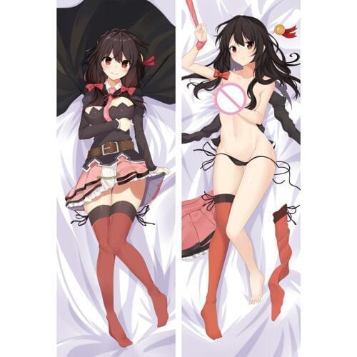 Anime Cartoon Kono Subarashii Sekai ni Shukufuk Double sided hugging Pillow Case Pillow Cover Pillowcase Peach Skin 2 Way 812014