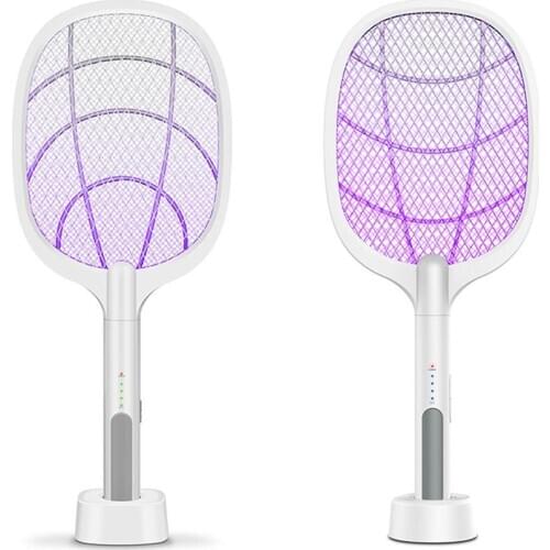 3000V Electric Bug Zapper Mosquito Swatter USB Rechargeable Fly Swatter Large Bug Zapper Racket For Indoor Outdoor Dropshipping