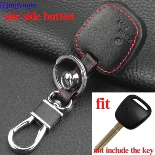 Maizhi 1 Side Button Remote Car Key Leather Case Cover for TOYOTA Carina Estima Harrier Previa Corolla Celica FOB Styling