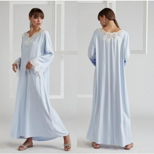 Summer Sky Blue Evening Dresses Custom Made V Neck Long Sleeves Birthday Party Bridal Knee-Length Gowns Fluffy Maternity Dress