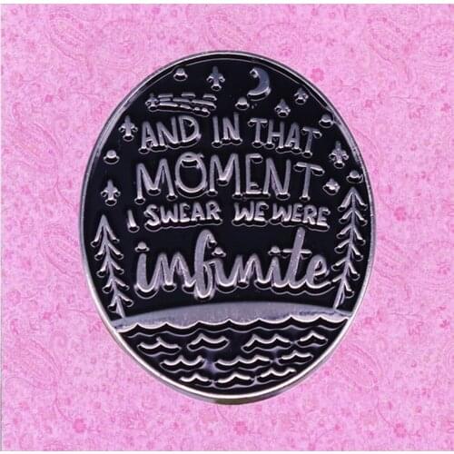 The Perks of Being a Wallflower Stephen Chbosky film inspired enamel pin Literary Gift brooch jewelry