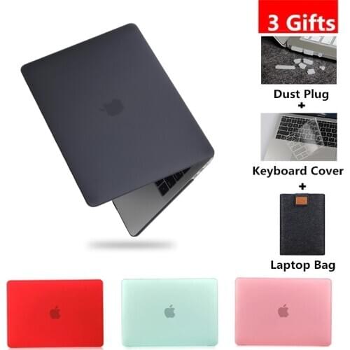 Matte Laptop Case For Macbook Air Pro Retina Touch Bar 11 12 13 15 16 " Hard Cover for macbook air 13.3 inch Laptop Bag Sleeve