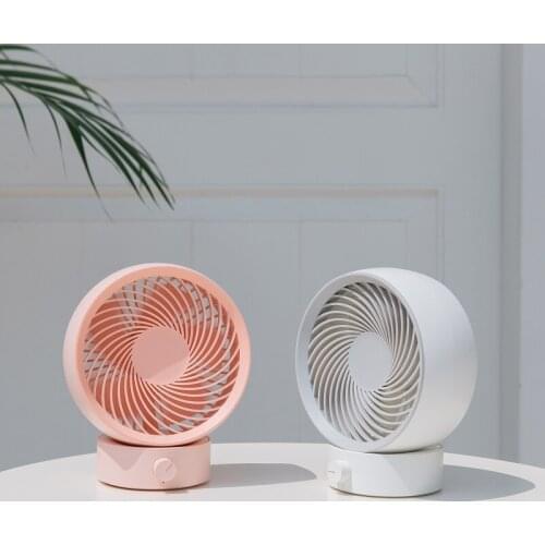 LEARNHAI USB Mini Desktop Table Fan With Strong Wind Quiet Operation Portable Small Electric Cooling Fan For Office Home Bedroom