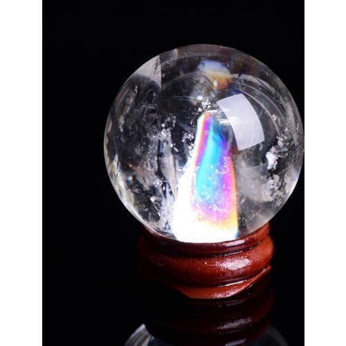 Natural Fluorite Rock Crystal Stone Lucky Ball Point Healing Hexagonal Wand Quartz Rainbow Ball Decor Colorful Treatment