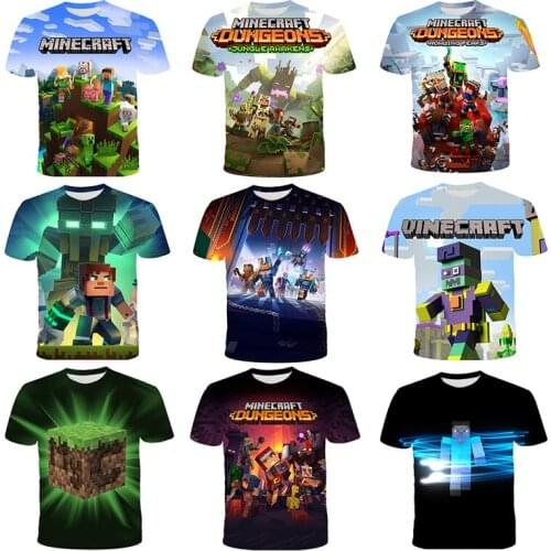 2021 new Meu Mundo childrens print shirt, cartoon street wear, Kawai Zumbi, hip-hop, 4-14Y short-sleeved top