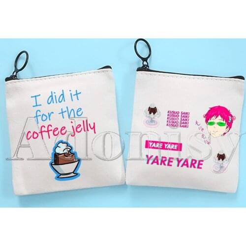 Saiki K Korean Style Cartoon Printed Canvas Bag Design Canvas Simple and Fashionable Storage Bag
