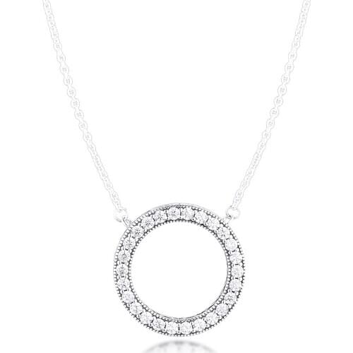 Hearts of Signature Necklaces with Clear Cubic Zirconia 100% 925 Sterling Silver Fine Jewelry Free Shipping