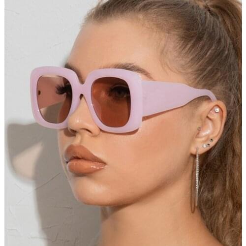 Pink Oversized Square Sunglasses Men Women Summer Travel Big Frame Luxury Brand Sunglasses Fashion UV400 Vintage Eyewear