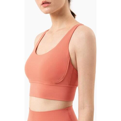 Fabric Nylon Sports Bras Woman Yoga Top Push Up Bra Quick Dry Fitness Tops Soft And Breathe Outdoor Sportswear Tank Top