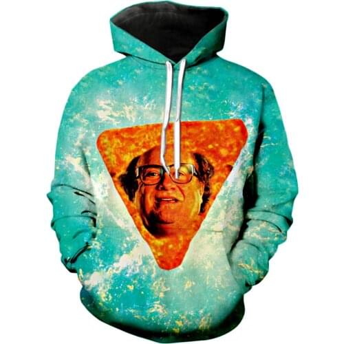 Danny DeVito in Nacho Cheese Flavor 3D Hoodie Tee Men Women Hooded Sweatshirt Long Sleeve Pullover Style