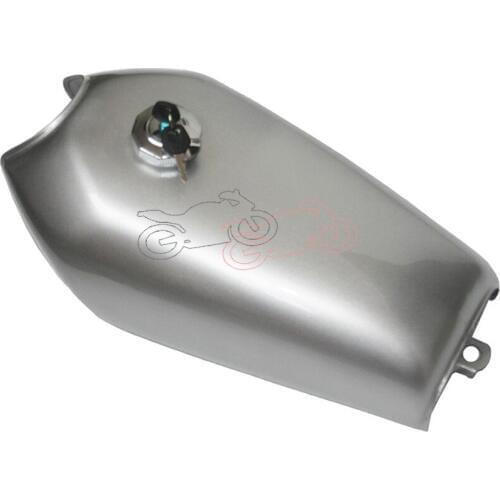 Universal for Honda CG125 CG125S CG250 Motorcycle 9L Silver Cafe Racer Gas Capacity Tank Fuel Tank with Thick Iron Cap Switch