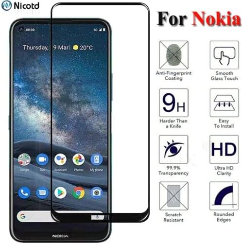 Full Cover Protective Tempered Glass For Nokia 8.3 5G Screen Protector For Nokia 8.1 X7 Glass Screen Protector Film For Nokai 8
