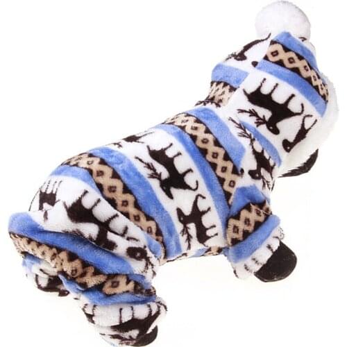 Winter Pet Clothes Thick Double-sided Coral Fleece Four-corner Winter Clothing Warmth Cotton Clothes Pet Sleepwear Coat