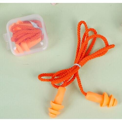 1 Pairs Waterproof Soft Ear Plugs Silicone Corded Reusable Hearing Protect Safety Earplugs For Swiming Use Sleep