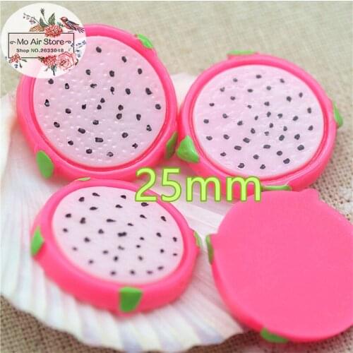 10pcs pitaya fruit Resin Flat back Cabochon miniature food Art Supply Decoden Charm DIY craft