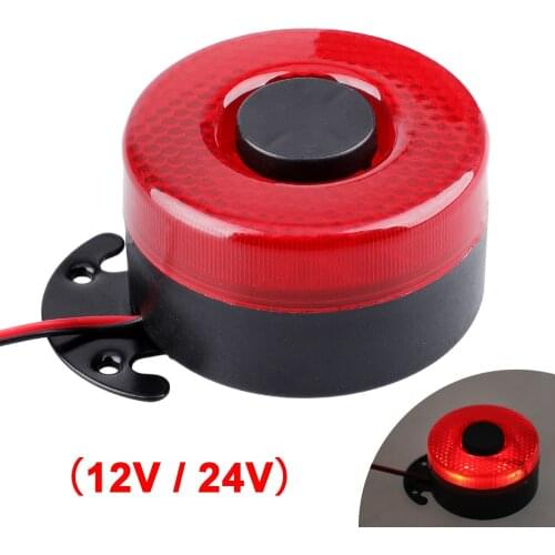 12V-24V 105dB ABS Plastic Reversing Horn Auto Warning Vehicle Reversing Loud And Clear Alarm Speaker Buzzer With Warning Light