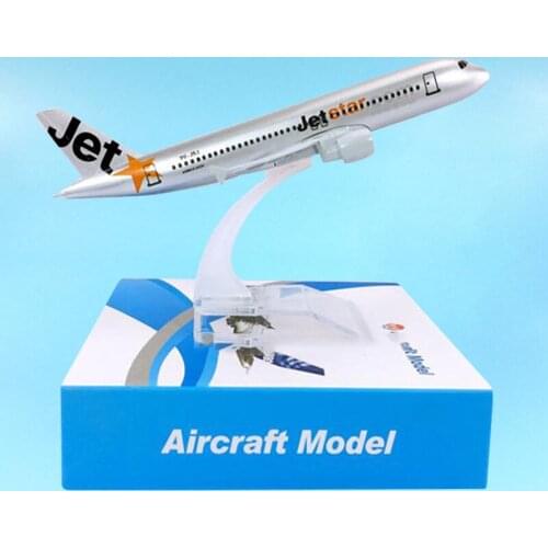 16CM 1:400 Scale Airbus A320-200 JETSTAR Airline model toys with Base Alloy Aircraft Plane Airliner Display Adult Boys Souvenirs