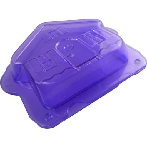 3D Purple Creative House Chocolate Mold Reusable Candy Sugar Paste Mould Cake Decorating Tools Baking Pastry Tool