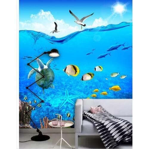 3d customized wallpaper photo 3d wallpaper Underwater world sea landscape painting living 3d wallpaper