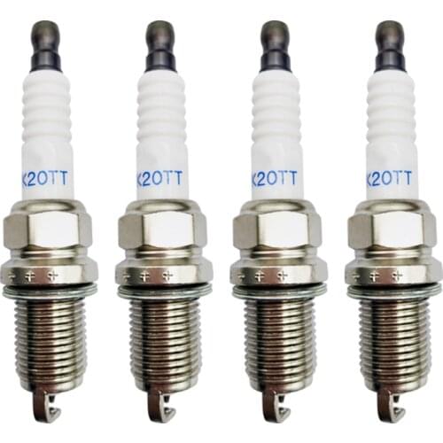 4 PCS PK20TT 4504 Platinum TT Dual Spark Plug For Audi Chevy Mitsubishi BMW Jeep PK20TT-4504
