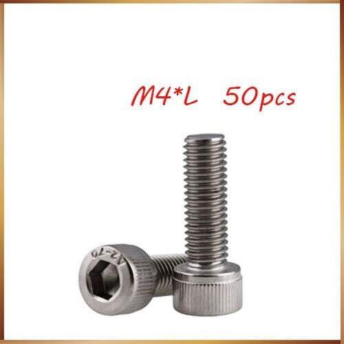 50Pc Allen Hex Socket Head Screw Bolt M4 Stainless Steel Screws Furniture Fastener M4*L M4 bolts,M4 nails