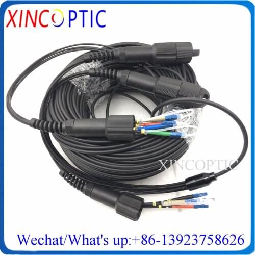 70M 8C,SMF,9/125,G657A,8Cores PDLCUPC-LC/SC/FC/ST LSZH/TPU 8Fiber Mode Armored Fiber Optical Patch Cord PDLC Black Cable Jumper