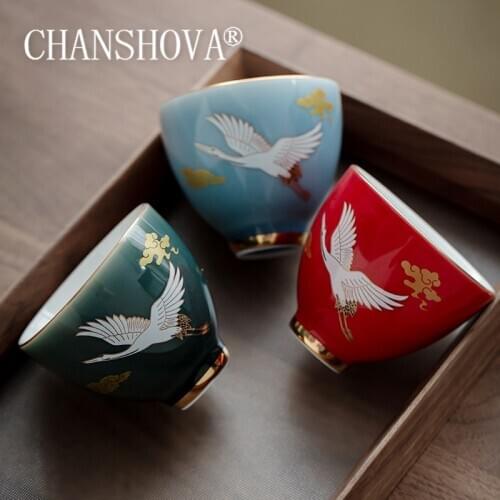 CHANSHOVA Chinese retro style 80ml Ceramic personality tea set tea cup China Porcelain H638