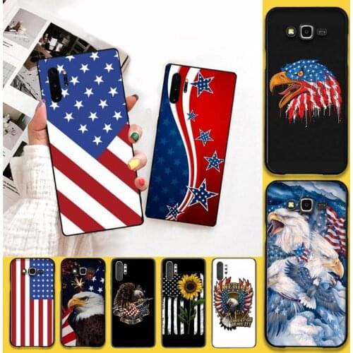 American flag eagle Phone Case For Samsung Galaxy Note20 ultra 7 8 9 10 Plus lite J7 J8 Plus 2018 Prime