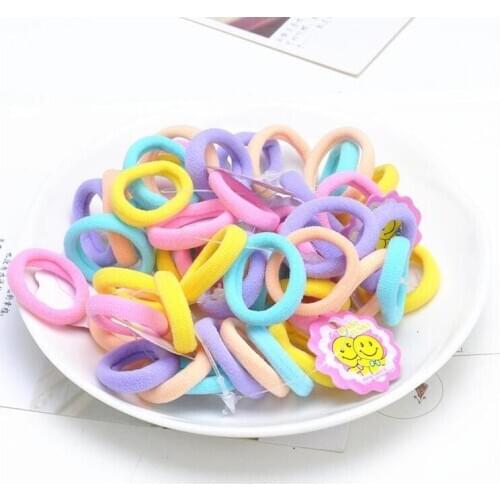 3 CM Child Baby Kids Hair Band Fluorescence Black Ponytail Holders Hair Accessories For Girl Rubber Band Tie Gum For kids