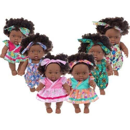 Girl Baby African Black Girl Lifelike Dolls Baby Toys For Kids Children Girls Boys Body Play Dolls Newborn Baby Doll