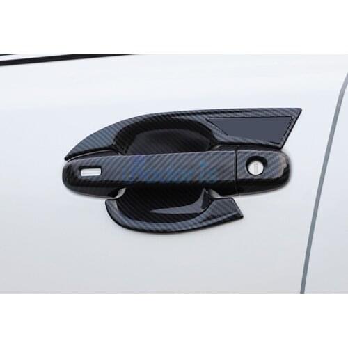 For Toyota C-HR CHR 2016 2017 2018 Carbon Fiber Color Car handle Protective Cover Door Handle Outer Bowls Garnish Moulding Trim