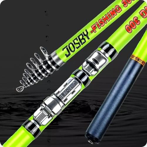 JOSBY Mini 1.5/1.8/2.1/2.4/2.7/3.0M Fishing Rod Rock Feeder Carbon Fiber Spinning Telescopic Portable Ultralight Fly Carp Tackle