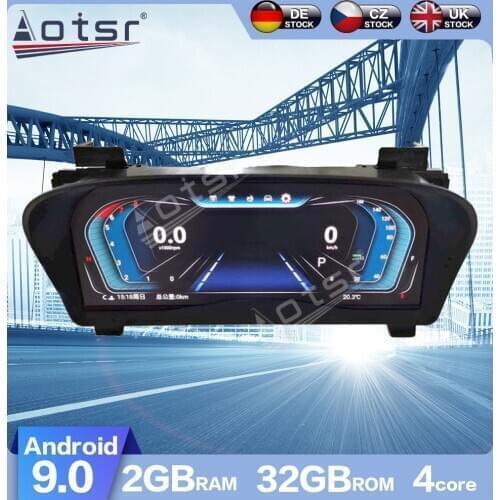 AOTSR 12.3 inch Car LCD Cluster instrument multimedia dashboard Modification For Alphard 30 series 2015+ GPS navigation player