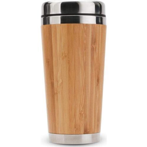 NHBR-Bamboo Coffee Cup Stainless Steel Coffee Travel Mug With Leak-Proof Cover Insulated Coffee Accompanying Cup Reusable Cup