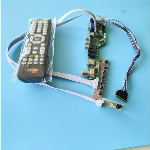 Kit for B156XW02/LP156WH2 LCD LED 15.6" Panel Screen Controller driver board TV AV VGA remote 1366X768 40pin LVDS USB