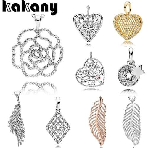 High-quality S925 Sterling Silver 1: 1 Pendant Sparkling Rose Gloss Honeycomb Lace Microbeads Inlaid With Cubic Zirconia