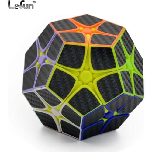 Zcube 2x2 megamins Cube Carbon Fiber Speed Cube Dodecahedron Puzzle Toys