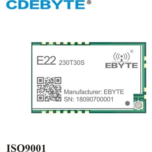 SX1262 220~236MHz 30dBm LoRa Relay network SMD RSSI UART Wireless RF Transceiver IPEX StampHole Antenna 10km E22-230T30S CDEBYTE