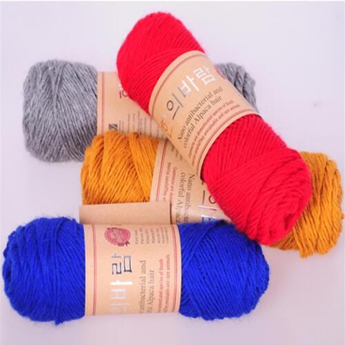 400g/Lot Alpaca mohair wool yarn for hand knitting sweater scarf thick alpaca wool yarn