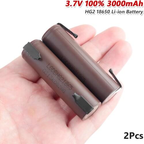 New New HG2 18650 3000mAh battery 18650HG2 3.7V discharge 20A dedicated For hg2 batteries For LED Flashlight Torch + DIY Nickel