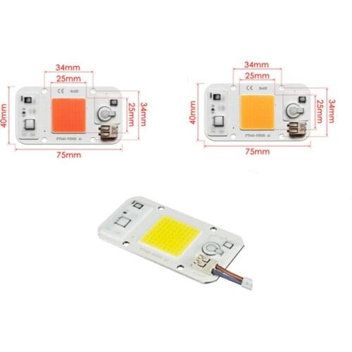NEW Dimmable LED COB Lamp Chip 50W white/warm white AC110V 220V Input Smart IC Driver Fit For DIY LED Floodlight Spotlight LED