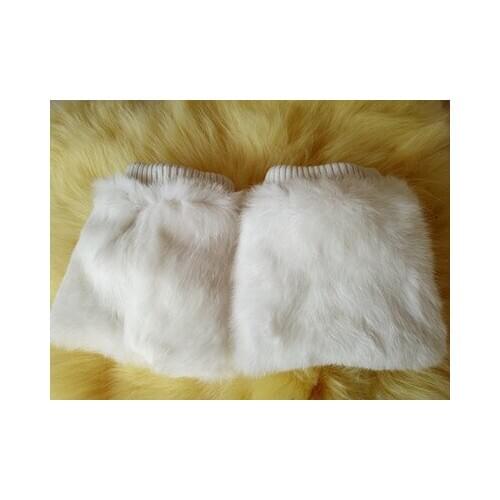 New natural Rabbits Fur Legwarmer Boot cover real fur Socks Set Foot Cover and Leg Protector