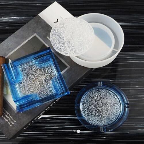 Water Wave Ripple Cigar Ashtray Resin Mold Air Bubble Ashtray Home Decor Molds F3MF