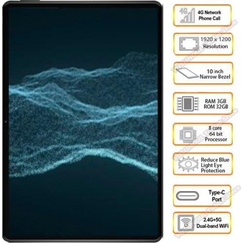 Super 10 inch Octa Core Android 9.0 tablet pc 3GB RAM ROM 32/64GB 1920x1200HD Screen 8.0MP Cameras 4G LTE Phone tablet GPS Pad
