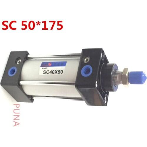 50mm Bore 175mm Stroke 1/4" bspt Standard Pneumatic Air Cylinder SC 50*175 50x175 Single Rod Cylinders SC 50-175