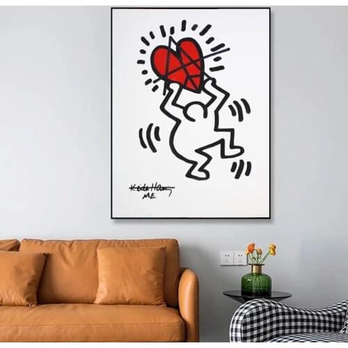Nordic Cartoon Abstract Love Villain Art Canvas Painting Posters Prints for Living Room Wall Bedroom Home Decoration Pictures